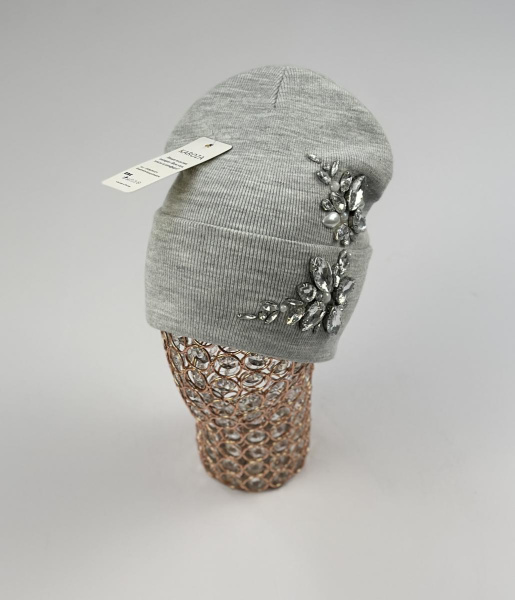 Шапка Кароза Хейсон Двойной цветок (серый)